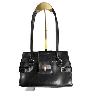 APT 9 100% Man-Made Material Black Shoulder Bag Purse- Pre-owned